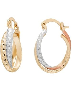 Macy's Intertwined Hoop Earrings - Metallic