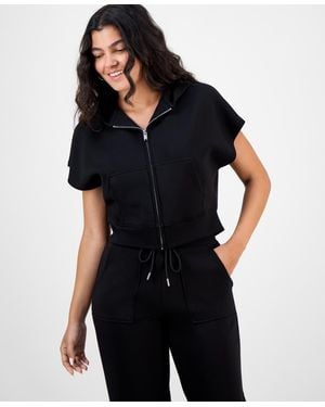 And Now This Short-sleeve Scuba Hoodie - Black
