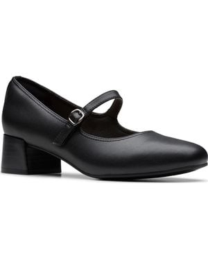 Clarks Iridessa Rae Square Toe Pumps - Black
