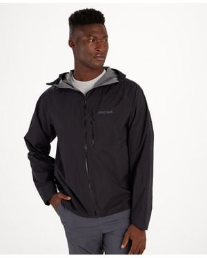 Marmot Superalloy Hooded Packable Rain Jacket - Black