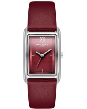 Olivia Burton Leather Strap Watch 23mm - Red
