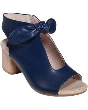 Gc Shoes Kimora Knot Detail Block Heel Dress Sandals - Blue