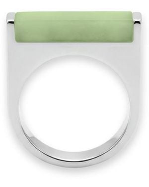 seree Year Of The Horse — Jade Stone Saddle Ring - Green