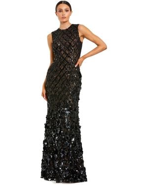 Mac Duggal Sequin Lace Sleeveless Mermaid Gown - Black