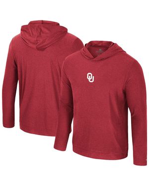 Colosseum Athletics Oklahoma Sooners Long Sleeve Hoodie T-shirt - Red