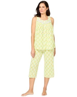 Only Neccessities Only Necessities Sleeveless Pj Capri Set - Yellow