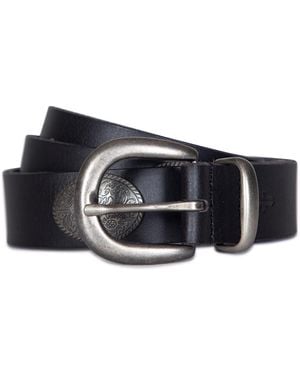 Frye Concho On Loop Belt - Black