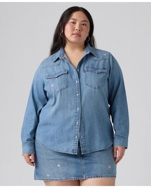 Levi's Plus Size Ultimate Western Long-sleeve Shirt - Blue