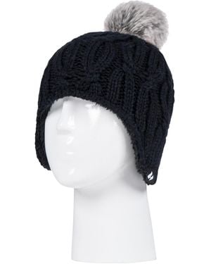 Heat Holders Nikki Cozy Ears Pom-pom Hat - Blue