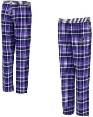 Concepts Sport Baltimore Ravens Laney Plaid Tri-blend Pants - Blue