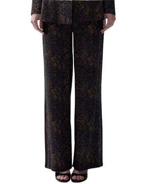 Pcfg Your Itch Kangaroo Leopard-print Bootcut Pants - Black
