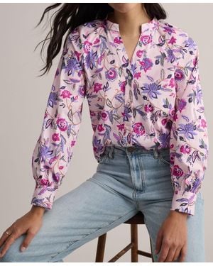 UNTUCKit Stretch Cotton Paisley Elaine Shirt - Pink