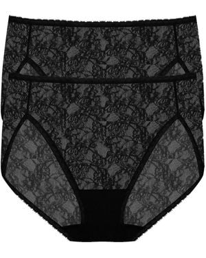 Natori Bliss Allure One Lace French Cut-2 Pack - Black