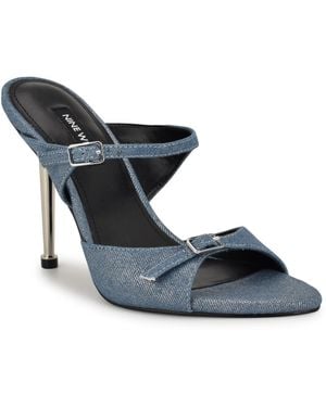 Nine West Reida Open Toe Dress Sandals - Blue