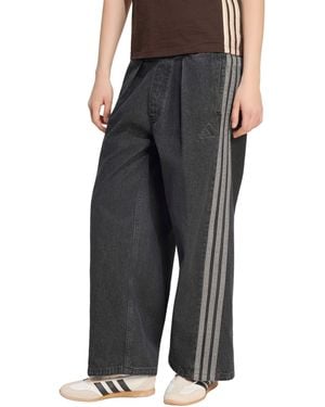 adidas Stadium Washed Denim Loose-fit Pants - Black