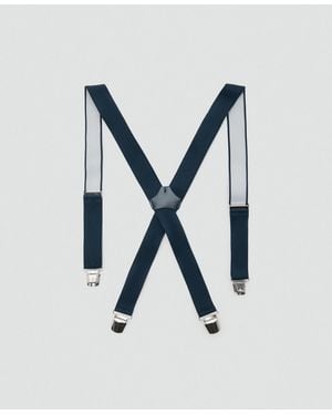 Mango Leather Details Adjustable Elastic Straps - Blue