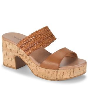 BareTraps Myles Block Heel Sandals - Brown