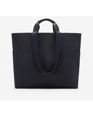 Mango Pockets Cotton Tote Bag - Blue