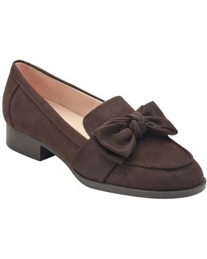 Bandolino Lindio Bow Slip On Tailored Loafers - Brown