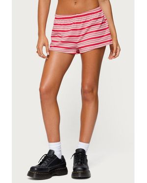 Edikted Glennon Striped Shorts - Pink