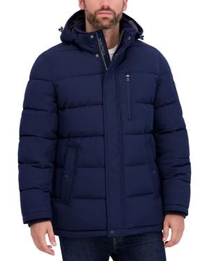 Nautica Hooded Regular-fit Puffer Parka - Blue