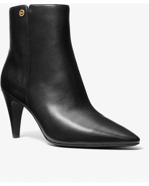 Michael Kors Michael Daniela Pointed Toe Heeled Booties - Black