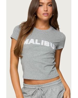 Edikted Pacific Coast T Shirt - Gray