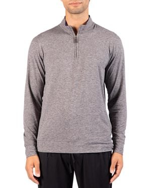 Tailorbyrd Brushed Melange Quarter Zip - Gray