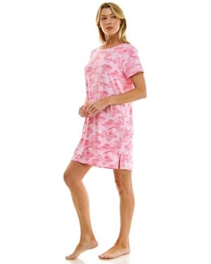 Roudelain Short-sleeve Sleep Shirt - Pink
