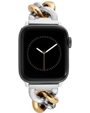 Anne Klein Two-tone Alloy Metal Chain Link Bracelet Designed For Apple Watch 42mm (series 1-3 Only - Metallic