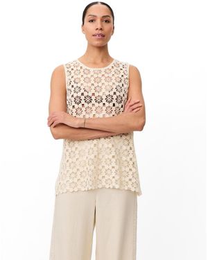 Masai Mafanelis Floral-crochet Tank Top - Natural