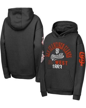 Outerstuff Big Boys And Girls San Francisco Giants Premium Sweep Fleece Hoodie - Black