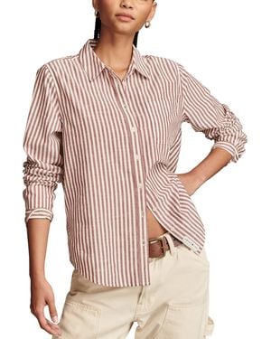 Lucky Brand Cotton The Boyfriend Button-down Shirt - Pink