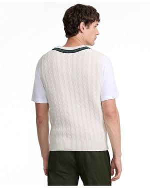 Lands' End Drifter Cricket Vest - White