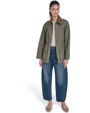 Levi's Cinch Waist Cotton Barn Jacket - Blue