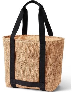 Lands' End Straw Tote Bag - Black