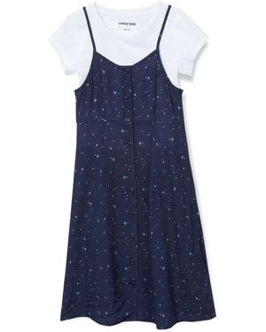 Lands' End Girls Slip Dress - Blue