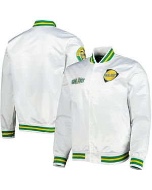 Mitchell & Ness La Galaxy City Full-snap Satin Jacket - Green