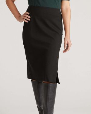 UNIVERSAL STANDARD Plus Size Anya Ponte Skirt - Black