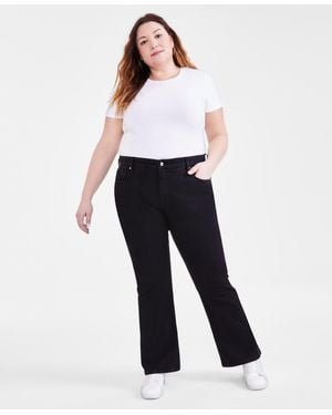 Style & Co. Plus Size Mid-rise Curvy Bootcut Jeans - Black