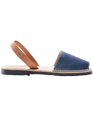 VISCATA Menorquina Leather Avarca Sandals - Blue