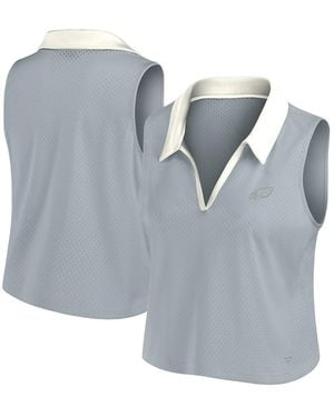 Fanatics Philadelphia Eagles Studio Wellness V-neck Tank Top - Gray