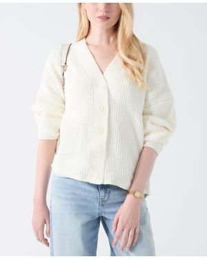 Guess Lana Oversized Long-sleeve Cardigan - White