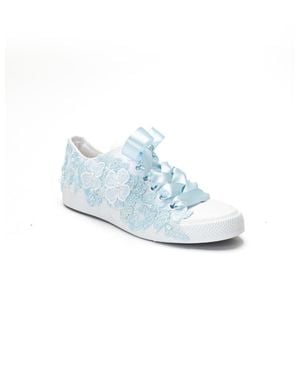 Forever & Always Shoes Serenelle Lace Bridal Sneaker - Blue