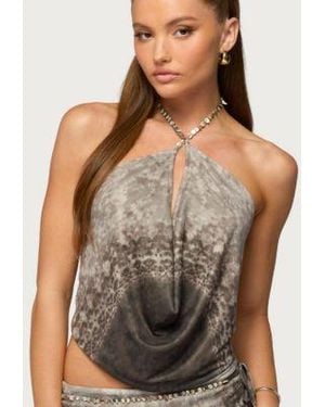 Edikted Teresa Printed Mesh Matching Sets - Gray