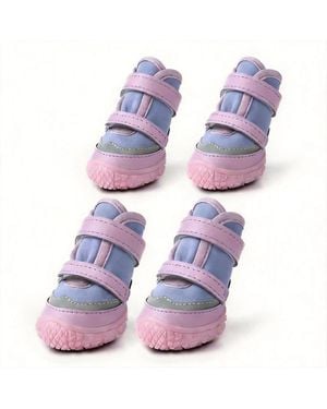 Aronkl Anti-slip Breathable Dog Boots For Paw Protection - Purple