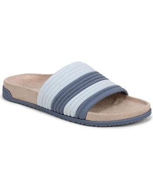 Vionic Evie Knit Slide Sandals - Blue