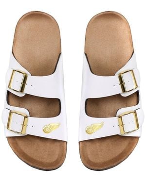 FOCO Detroit Red Wings Double-buckle Sandals - White