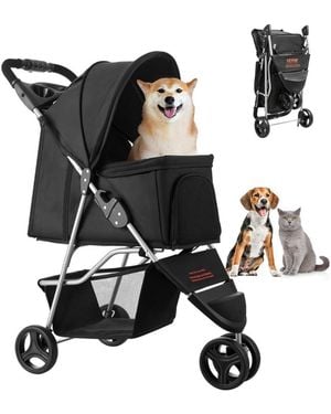 Cozito 3-wheel Foldable Pet Stroller - Black