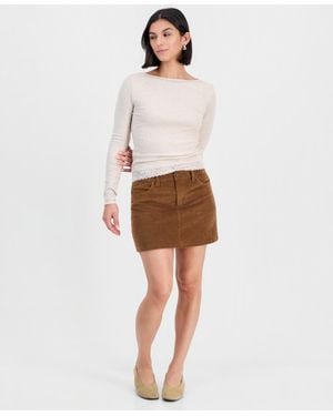 And Now This Corduroy Mini Skirt - White